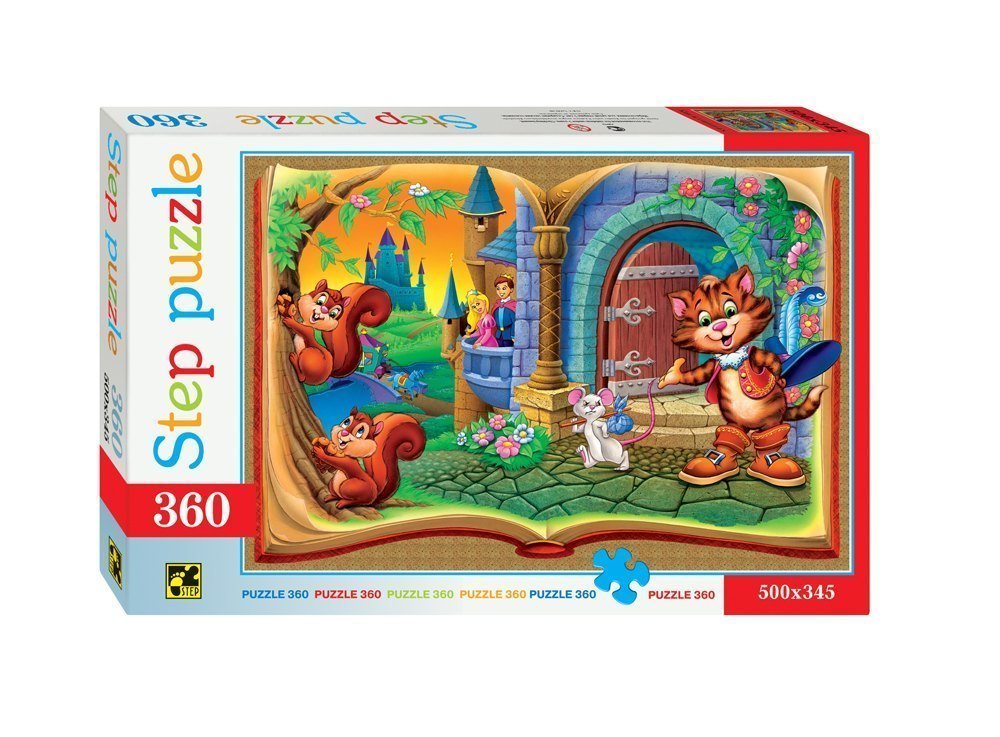 Пазл Кот в сапогах, 360 элементов 73025 Степ пазл Step puzzle